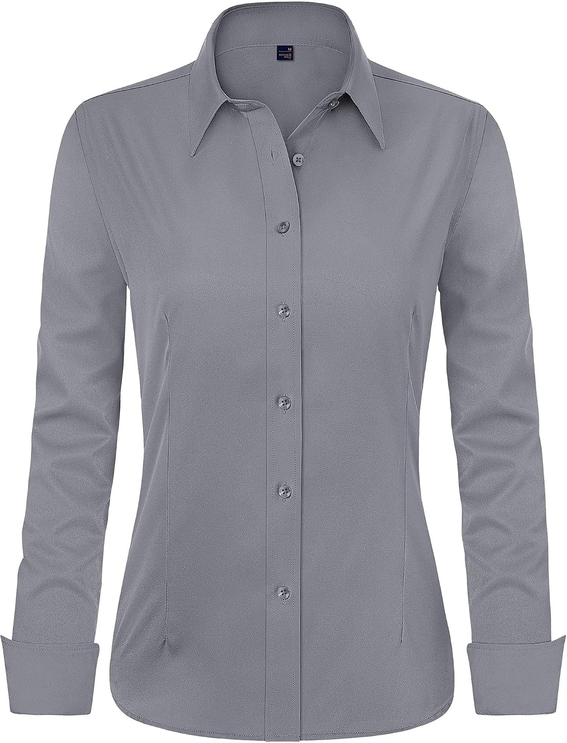Detalle de J.VER Damen Bluse Casual Business mit Stretchanteil und Button-Down Kragen (Langarm)