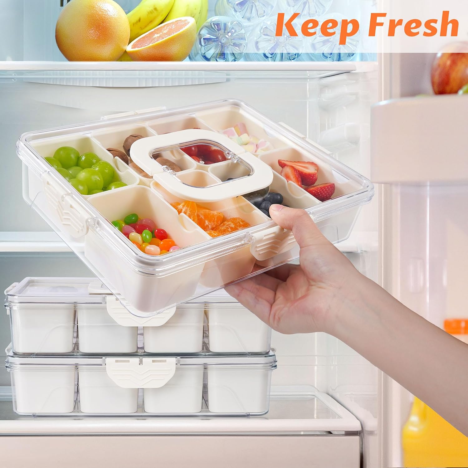 Detalle 2 de TCHZA Snackle Box Container with 8 Compartments