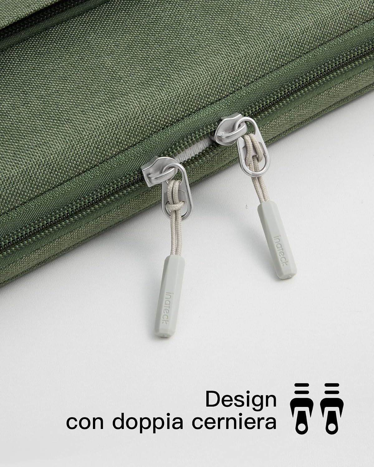 Detalle 2 de Inateck Custodia per laptop con protezione 360° e custodia accessori, compatibile fino a 13" e vari modelli di MacBook e Surface Pro