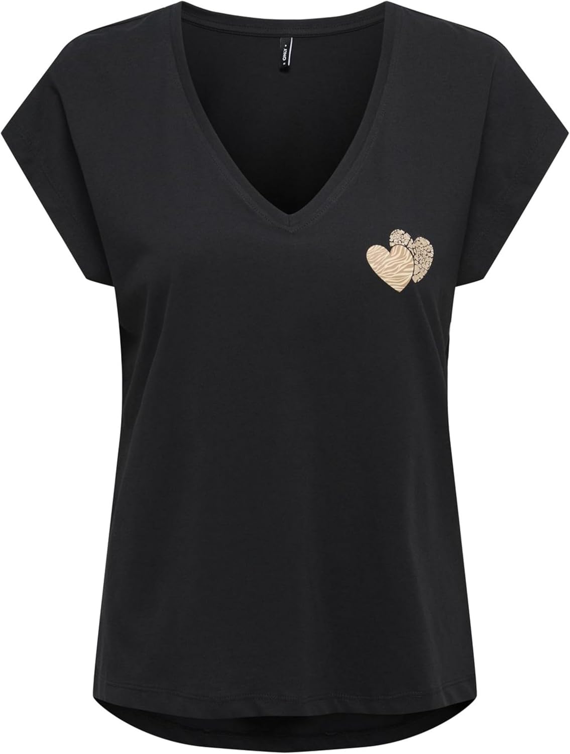 Thumbnail 4 de ONLY Onllenna Life S/S Heart V-Neck Top – Top con scollo a V, stampa cuore