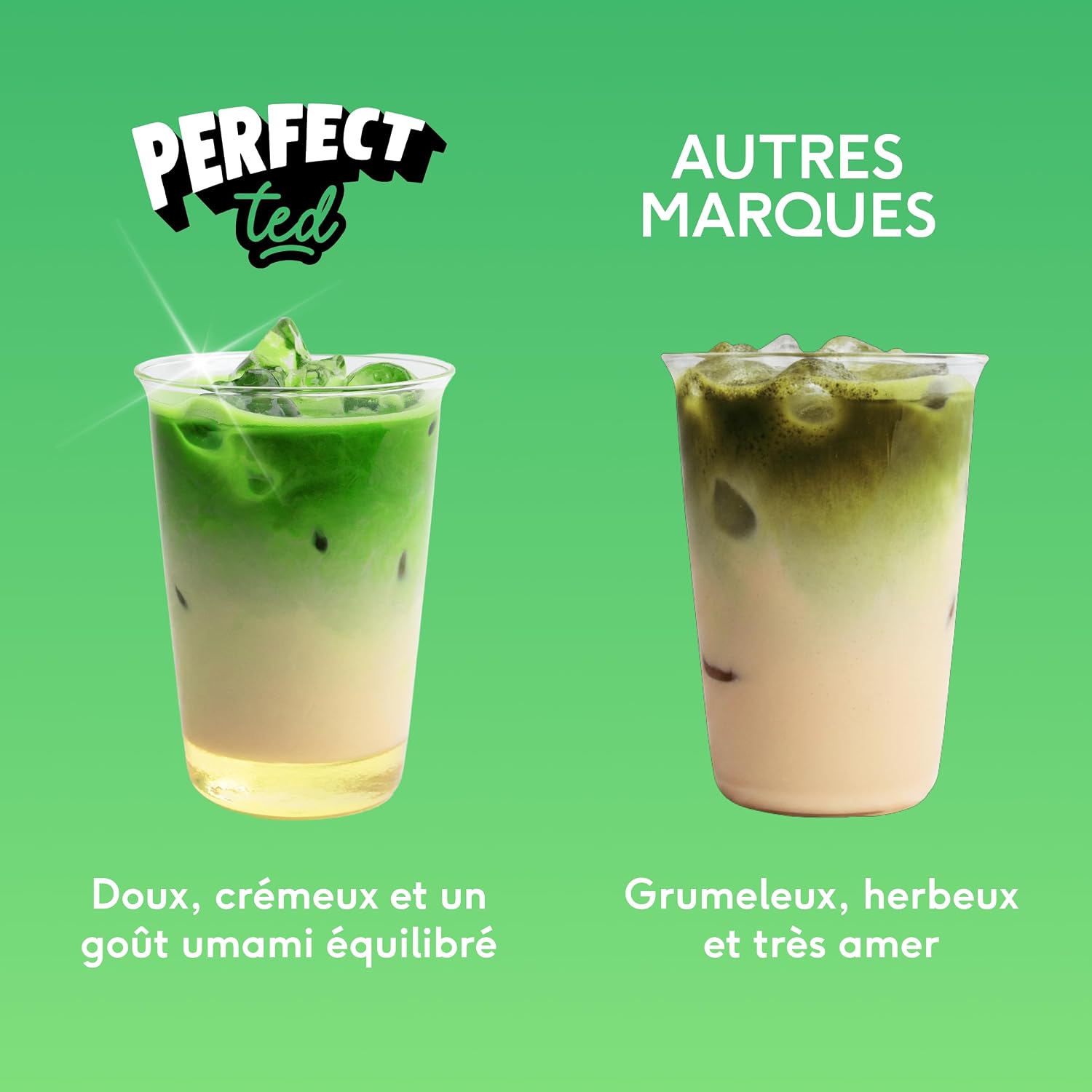 Detalle de PerfectTed Poudre de Matcha – Thé Matcha de Qualité Cérémoniale du Japon, Bio et Sans Additifs