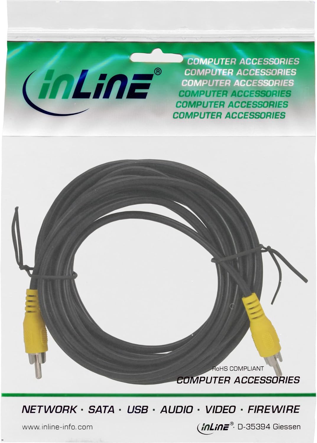 Thumbnail 1 de InLine 89937C Cable RCA 1m - Conexión de Video 🎥