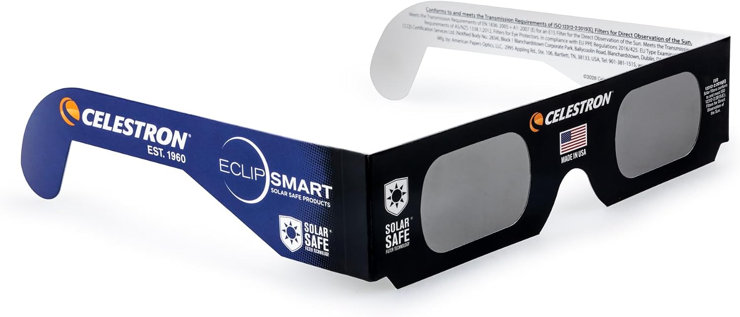 Thumbnail 6 de Celestron EclipSmart Solar Eclipse Glasses Observing Kit (4 Glasses + Guidebook)