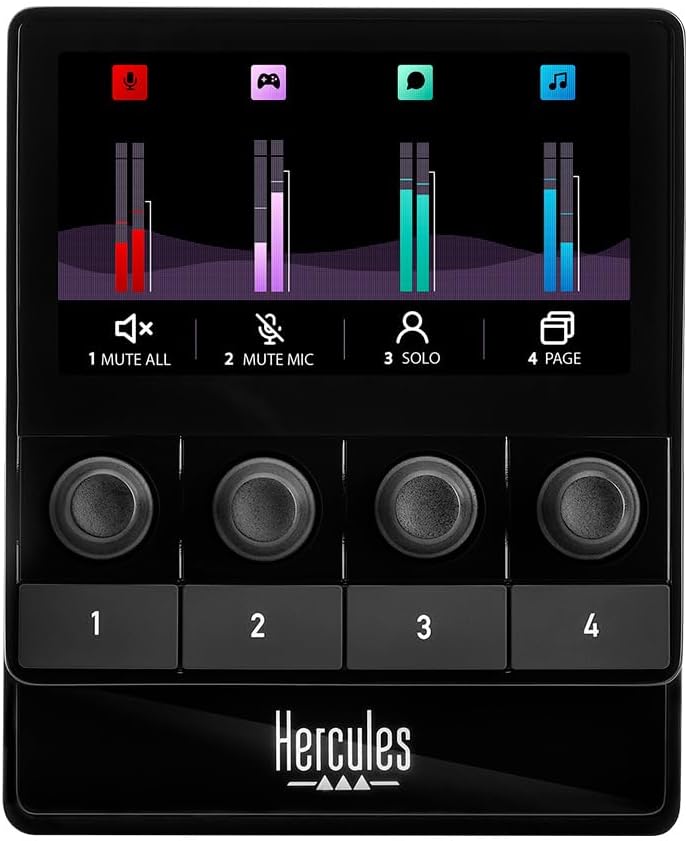 Detalle de Hercules Stream 100 : contrôleur intuitif pour gérer le son du streaming sur PC (Windows)