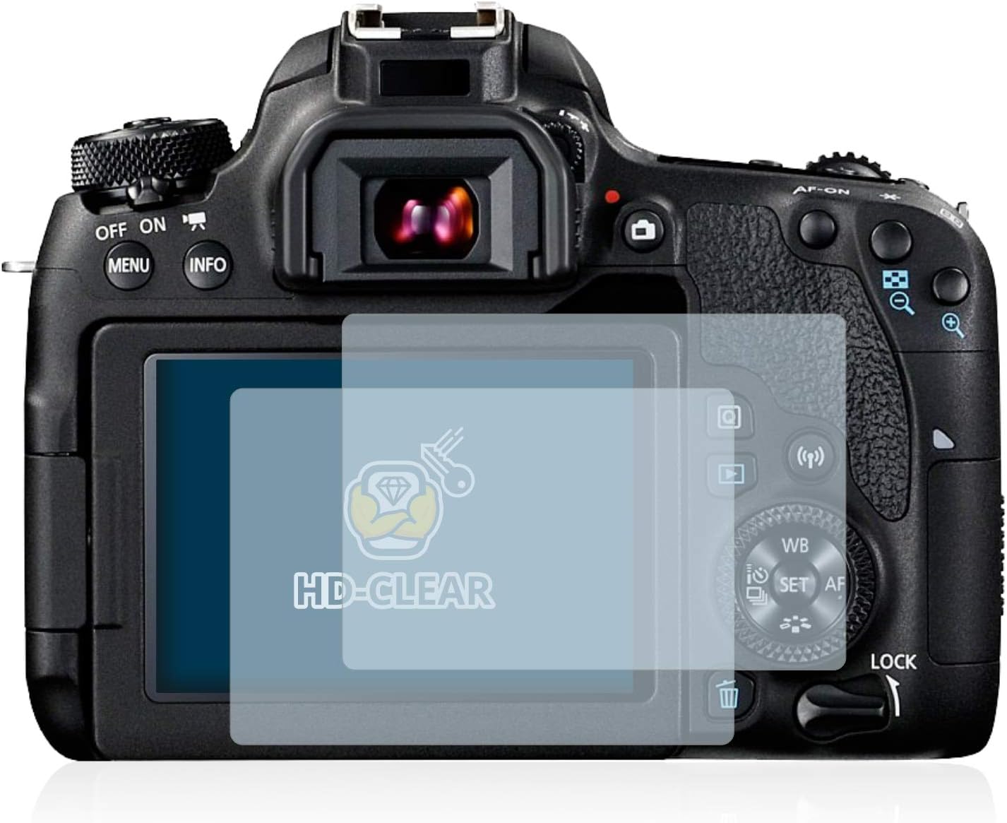 Detalle de Brotect Pellicola Protettiva per Canon EOS 77D – protezione schermo trasparente (2 pezzi) anti-impronte