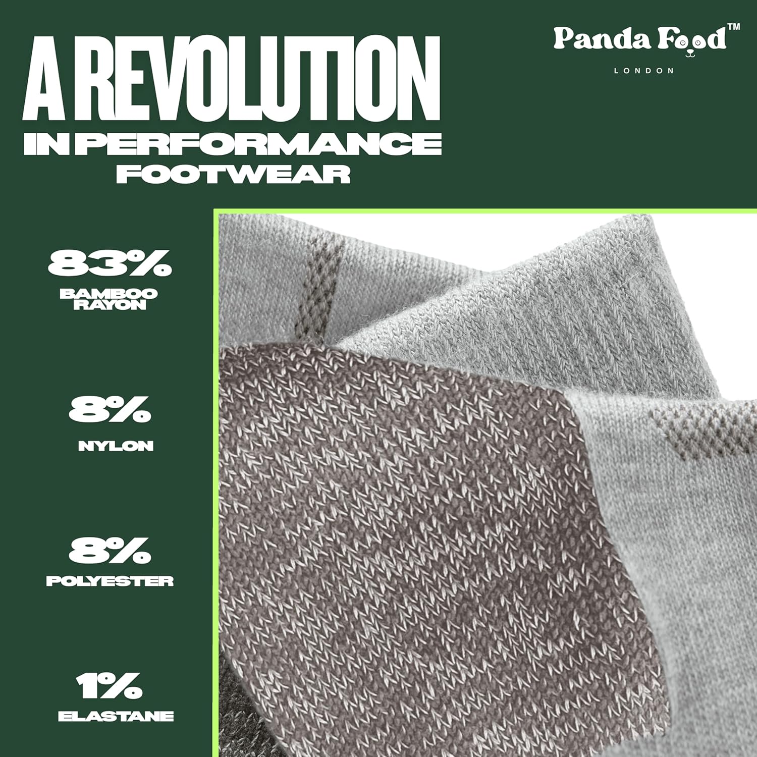 Thumbnail 6 de Panda Food Premium Bamboo Outdoor Walking Socks (3 Pack UK) – anti-blister, warm and breathable unisex