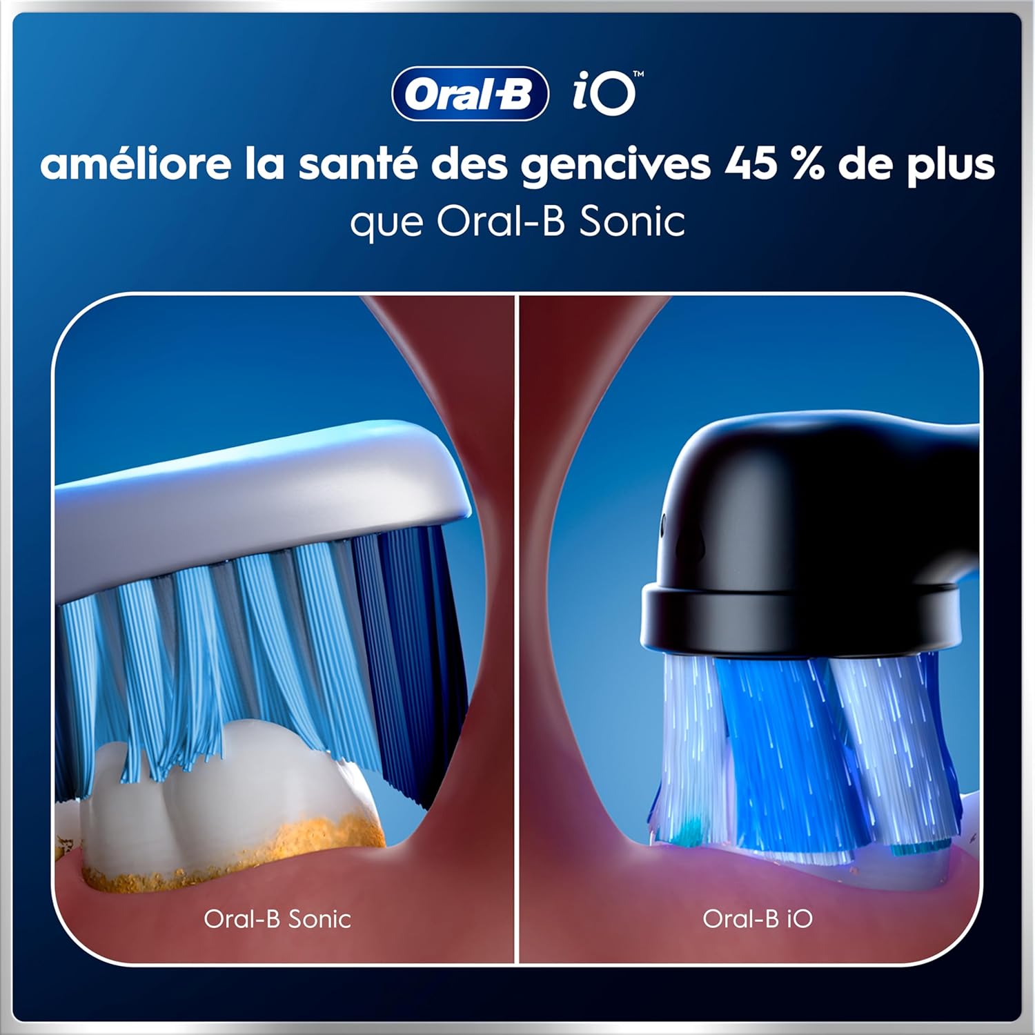 Thumbnail 5 de Oral-B iO 6 Noir — Brosse à dents électrique avec 3 brosses et étui de voyage