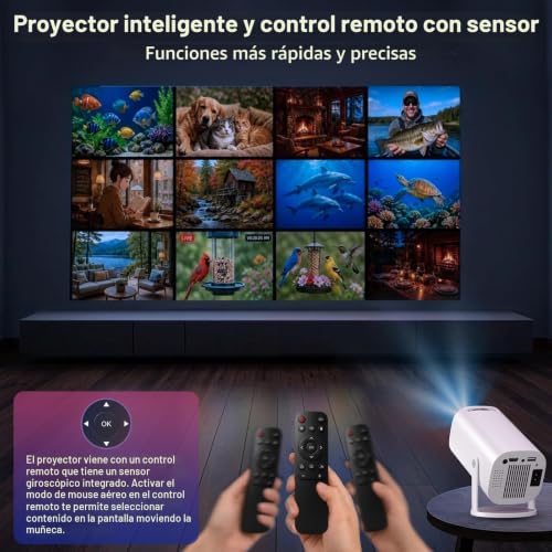Thumbnail 5 de Proyector Portátil FEINODI: WiFi 6, Bluetooth 5.4 y Corrección 180° para imágenes 4K/1080p