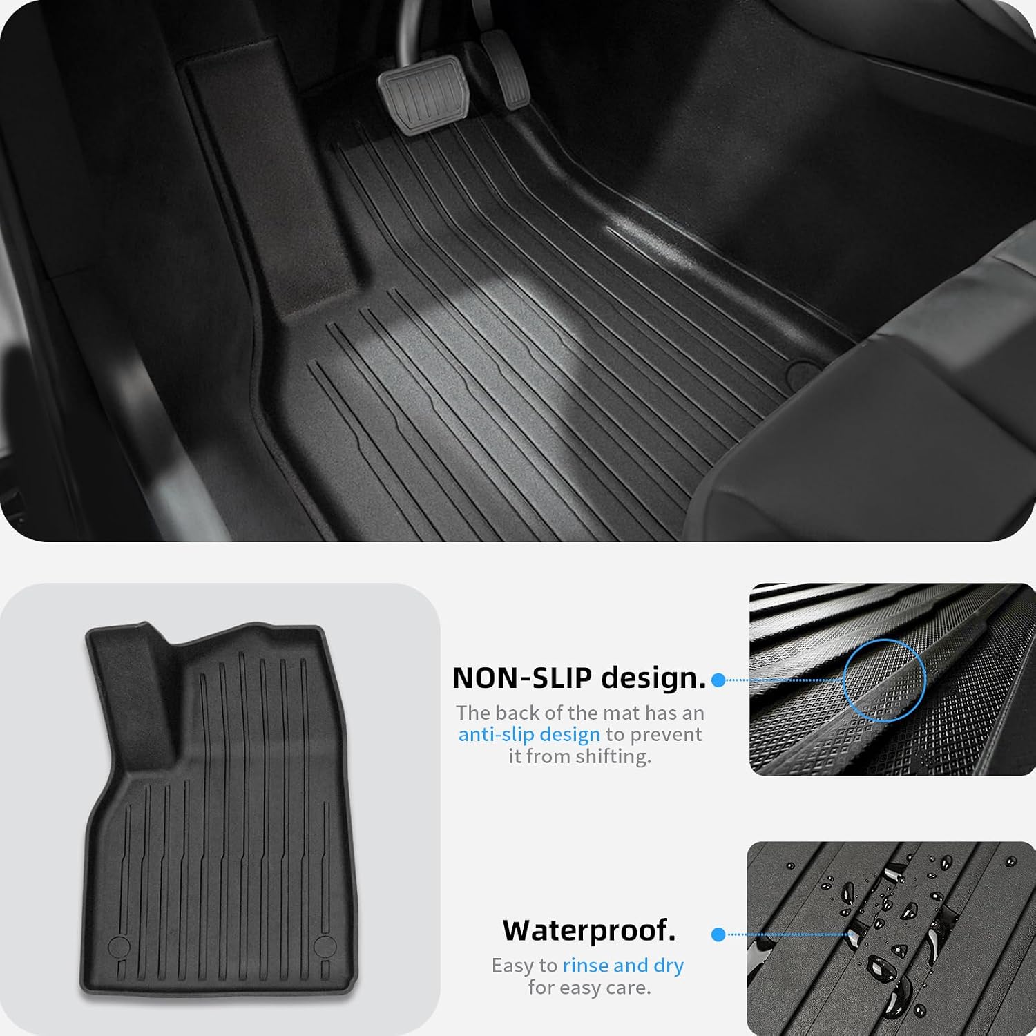 Thumbnail 4 de CYBERBEANS Tesla Model Y Juniper Mats 6Pcs