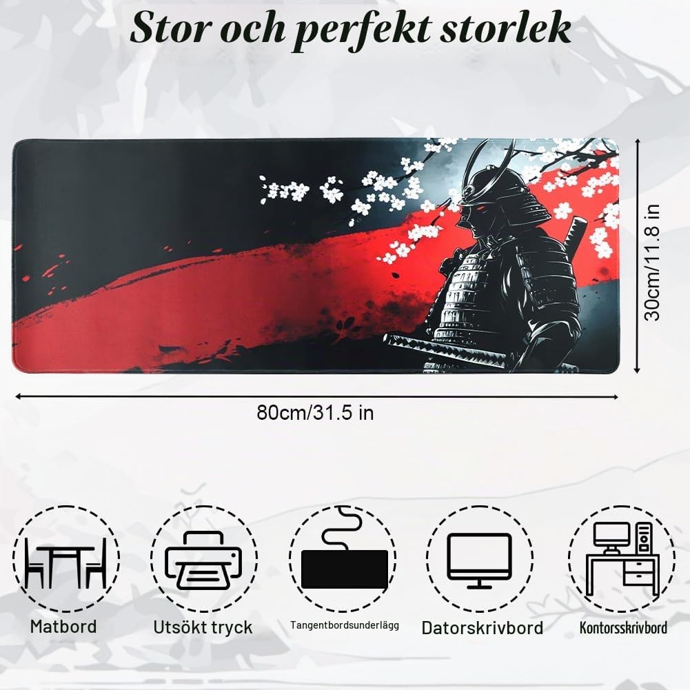 Thumbnail 1 de ANOMM stor spelmusmatta 800 × 300 × 3 mm med halkfri bas och sydda kanter