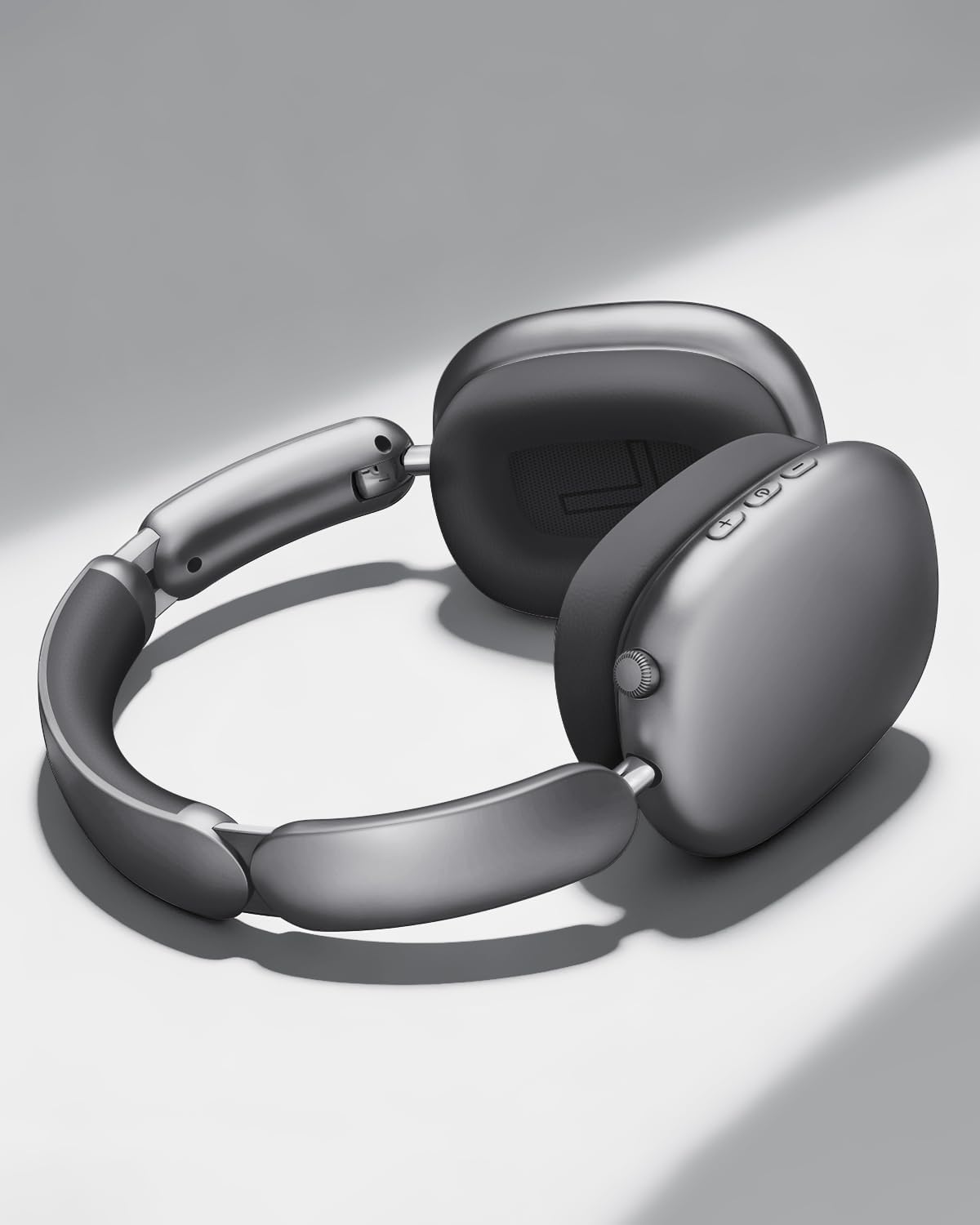 Detalle 2 de Wentronic Y02 Active Noise Cancelling Headphones – Wireless Over-Ear, 60H Battery, Bluetooth 5.4 (Grey)