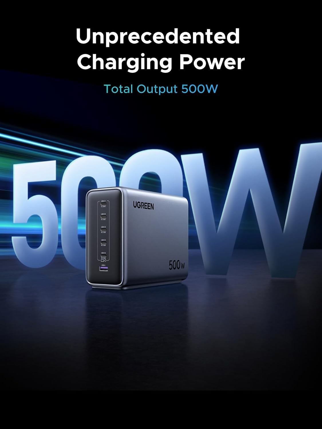 Thumbnail 1 de UGREEN Nexode 500W 6‑port GaN charger for laptops