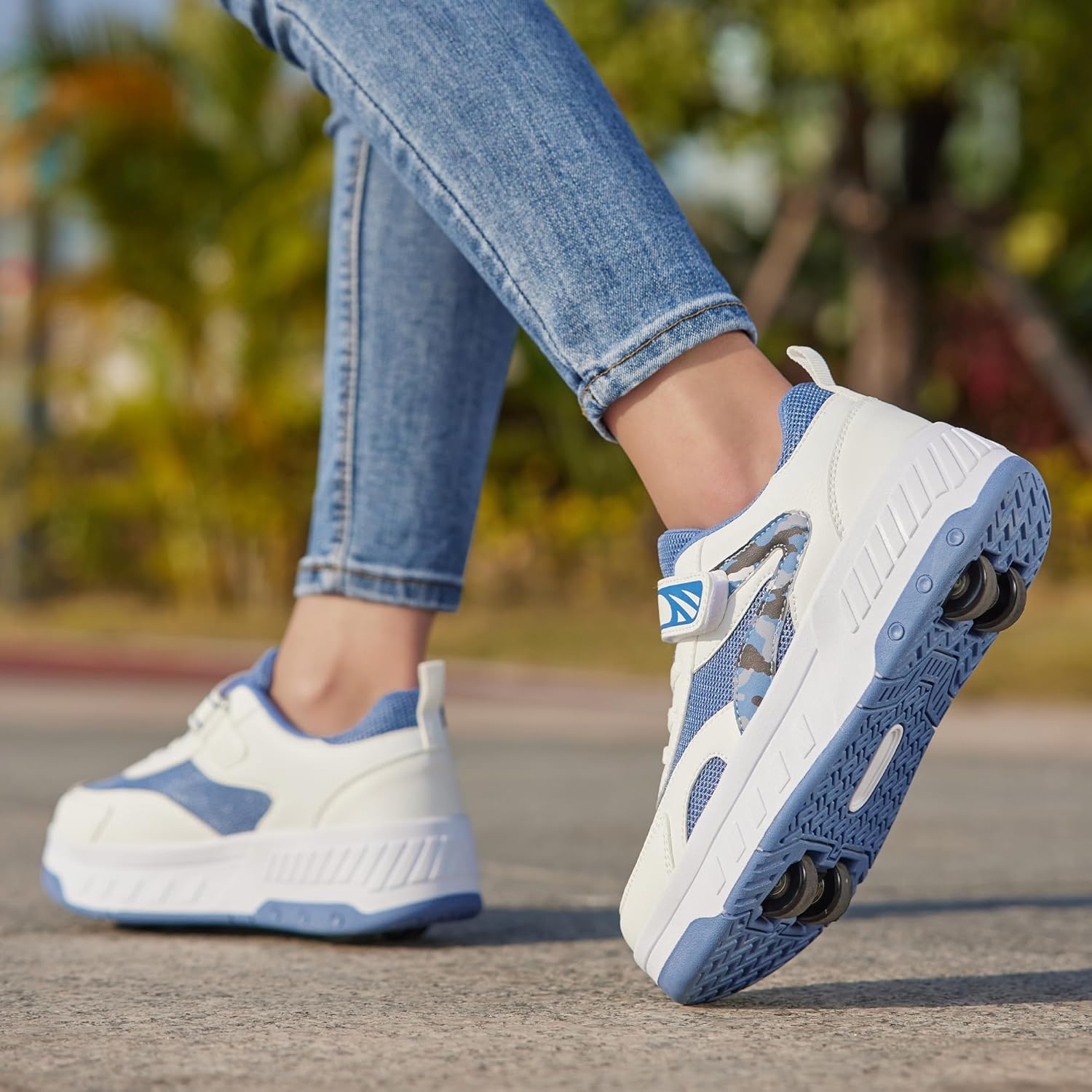 Thumbnail 1 de YINGCSM Rollschuhe mit Rollen (2-in-1) für Kinder – Turnschuhe zum Umrüsten für draußen