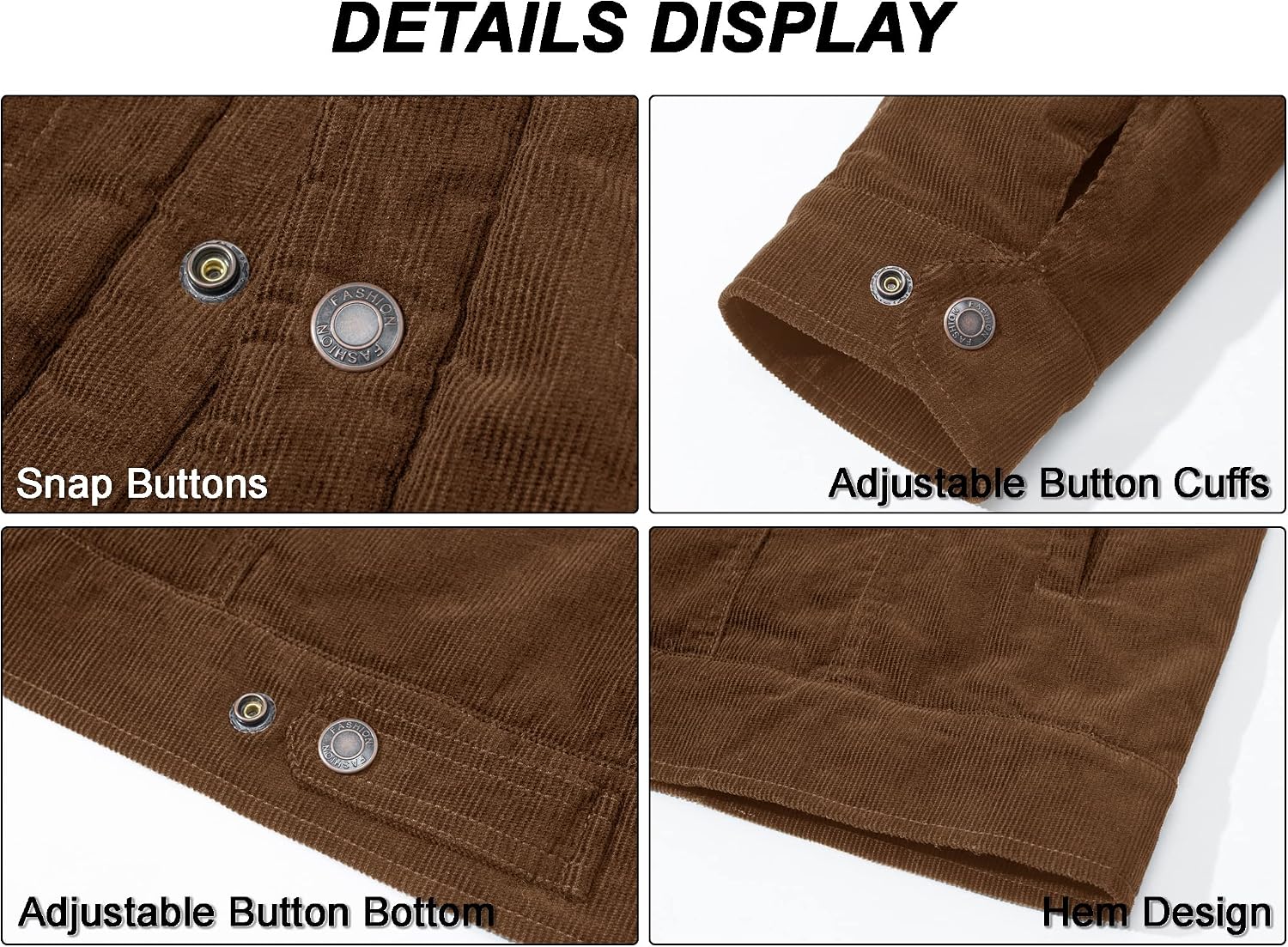 Thumbnail 6 de MAGCOMSEN Men's Corduroy Jacket with Sherpa Lining and 5 Pockets