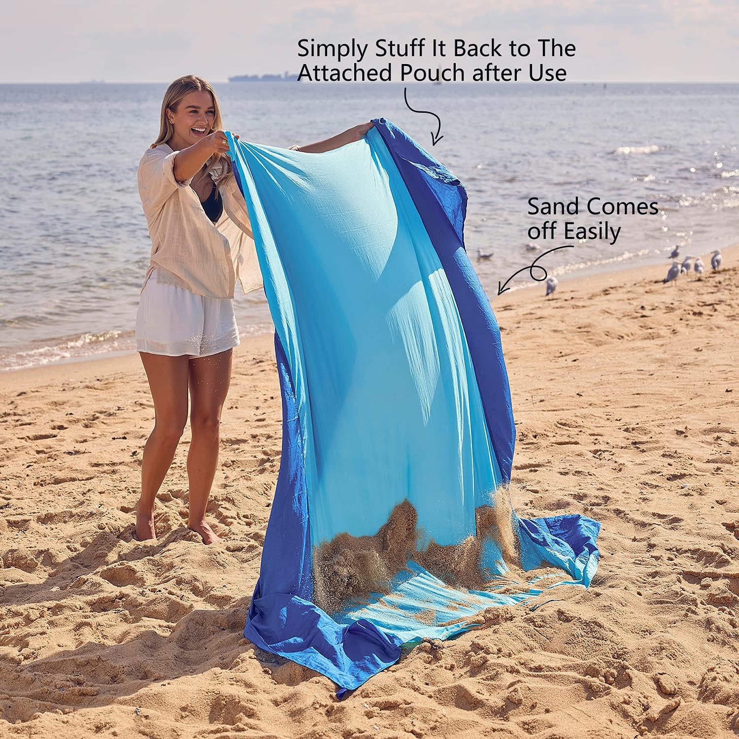 Thumbnail 4 de WEKAPO Beach Blanket Sandproof Waterproof 78" 🏖