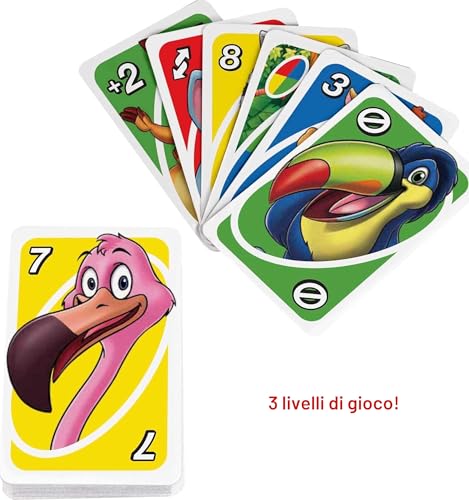 Detalle de Mattel Games UNO Junior — Gioco di Carte per Bambini 3+ (2‑4 Giocatori)
