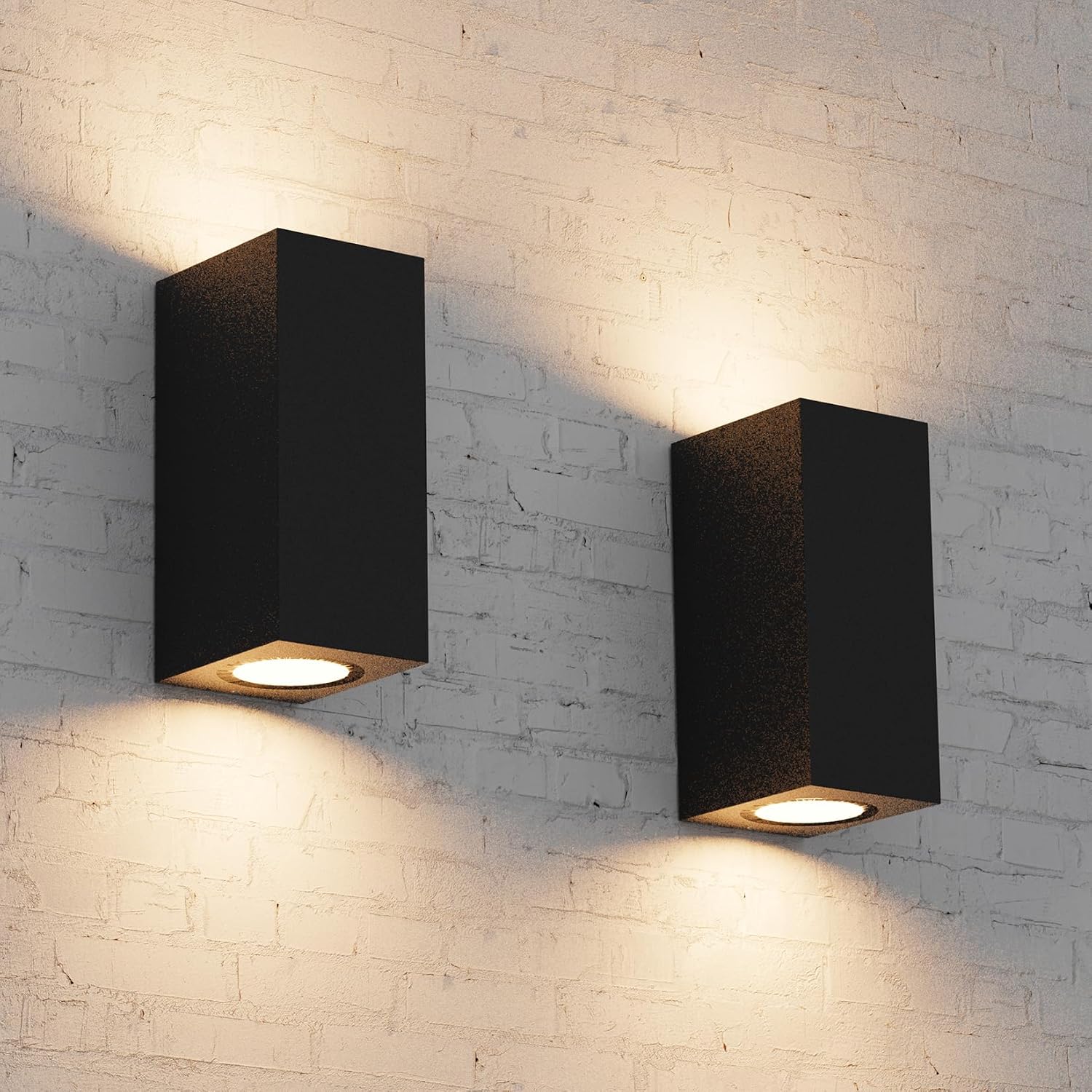Detalle de Aipsun 2 PCS Applique da Parete IP65 GU10 15 cm