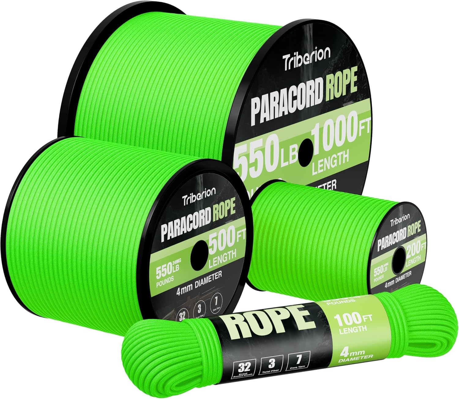 Detalle de TRIBERION Paracord Rope 200 ft
