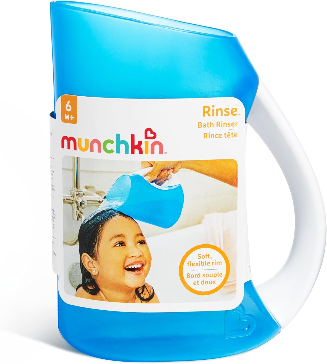 Munchkin Rinçage Cheveux Bébé à Bord Souple – Pichet Ergonomique pour Bain