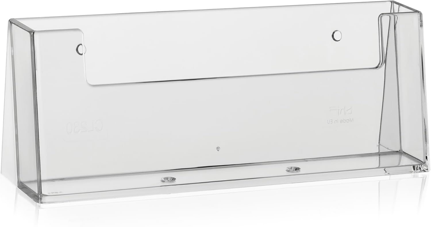 Detalle 2 de Taymar CL230 DIN-lang brochurehouder, liggend en transparant polystyreen