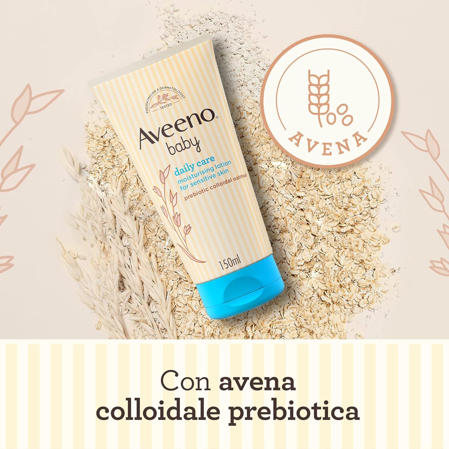 Detalle de Aveeno Baby Daily Care Crema Idratante 150 ml – crema viso e corpo per neonati e bambini