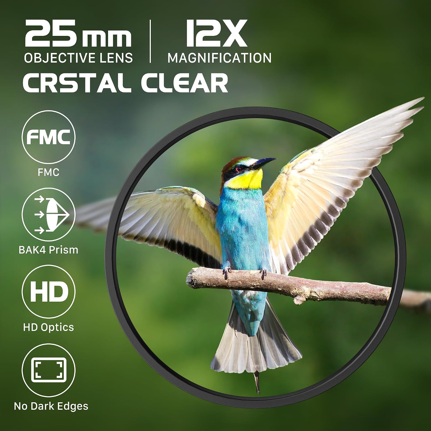 Thumbnail 1 de Kylietech Compact Binoculars 12x25 – Lightweight, Waterproof and Versatile