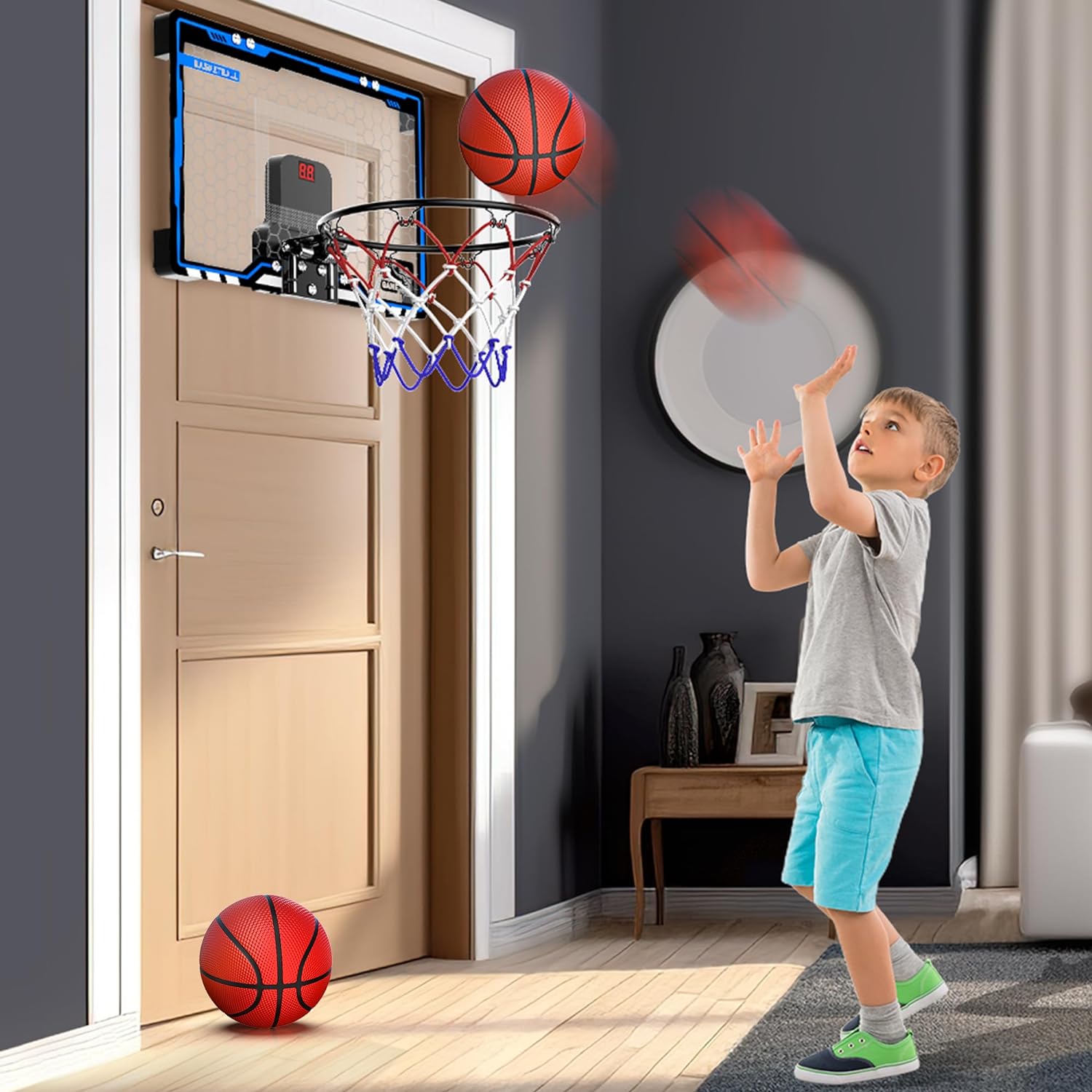 Thumbnail 4 de HopeRock Indoor Mini Basketball Hoop with LED lighting