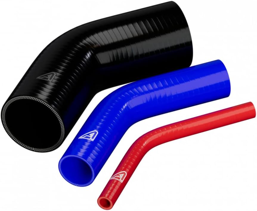 Thumbnail 5 de 51mm ID Black 45° Silicone Elbow Hose