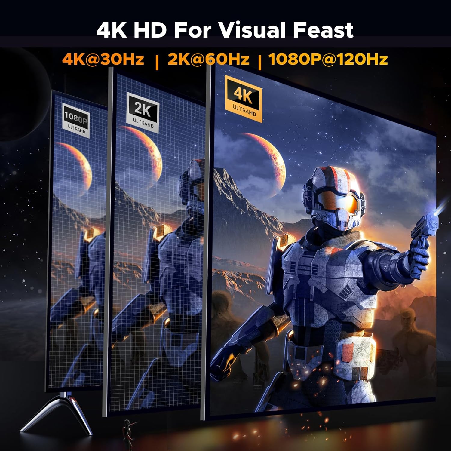 Thumbnail 1 de UGREEN 4K Adattatore DisplayPort a HDMI: DP Maschio a HDMI Femmina, 4K/30Hz e 2K/60Hz