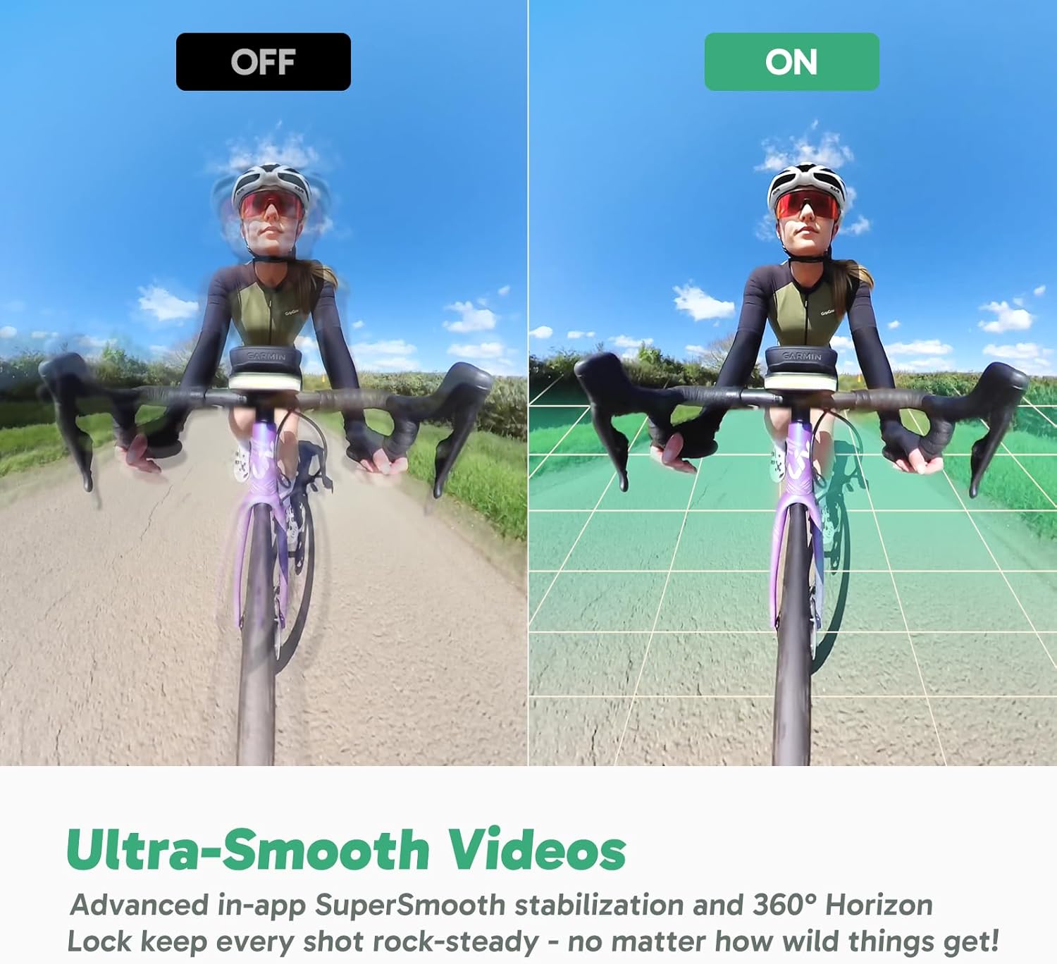 Thumbnail 4 de AKASO 360 Kit Vélo — Caméra d'action 360° 5,7K avec carte 128 Go et Horizon Lock