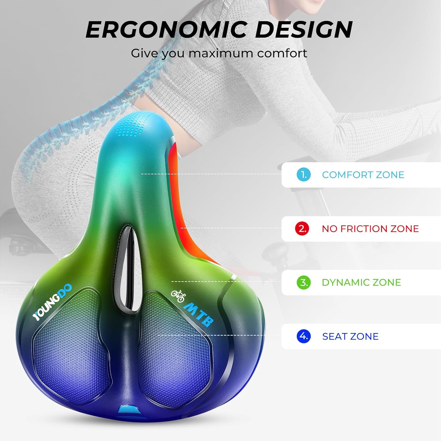 Thumbnail 1 de YOUNGDO Bicycle Saddle Gel comfort ergonomic seat