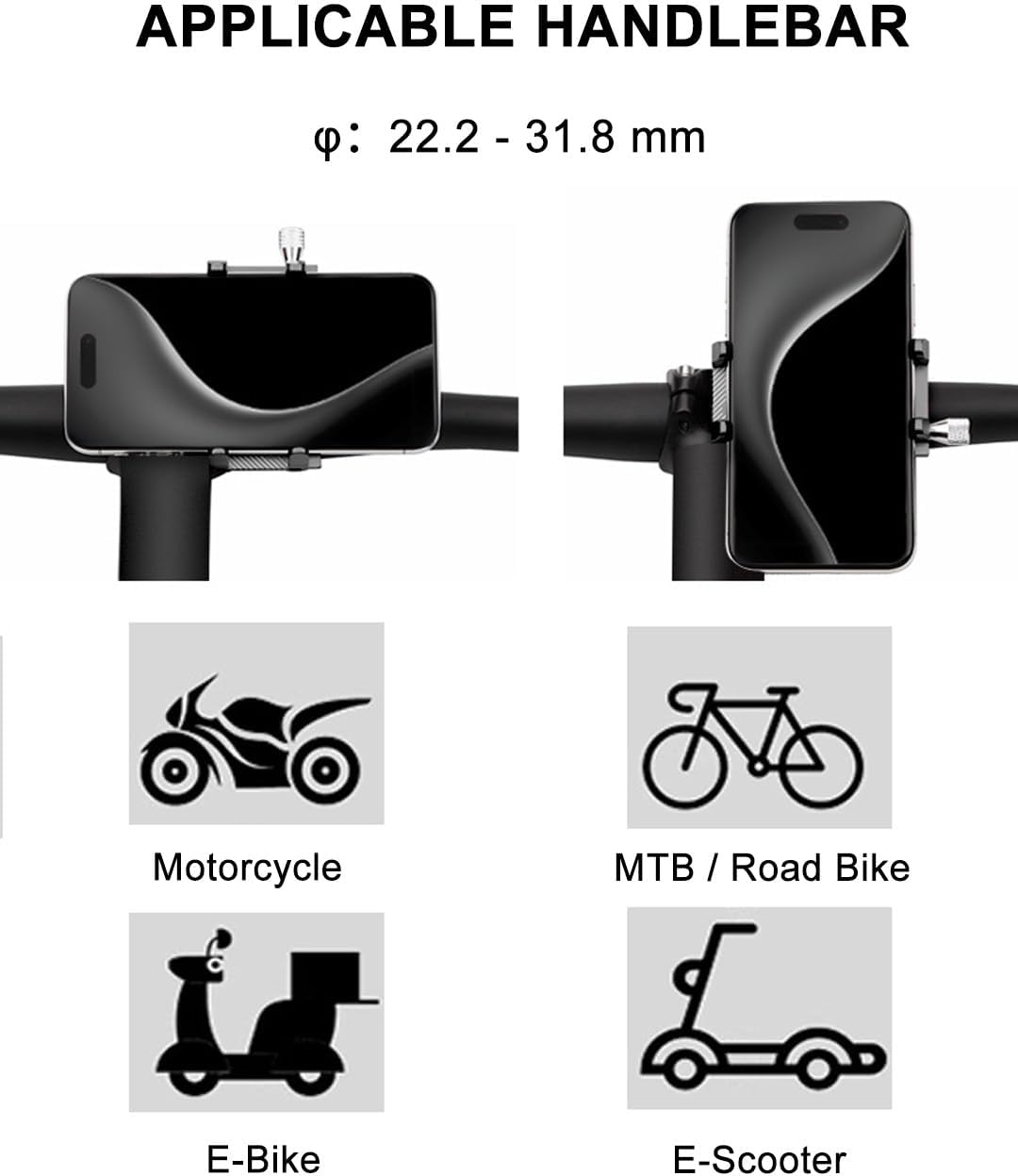 Thumbnail 4 de Yeeloca soporte móvil bici 55–100 mm