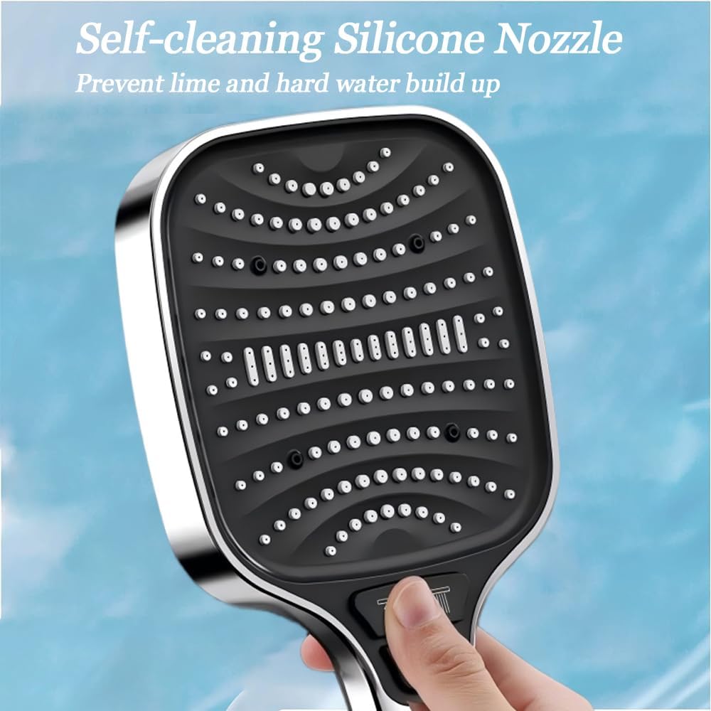 Detalle 2 de Xixitaihao 8-Mode Handheld Shower Head with Power Wash and Anti-Clog Nozzles