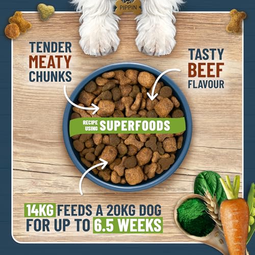 Detalle de BAKERS Adult Dry Dog Food - Beef & Veg with Spirulina & Spinach 14KG