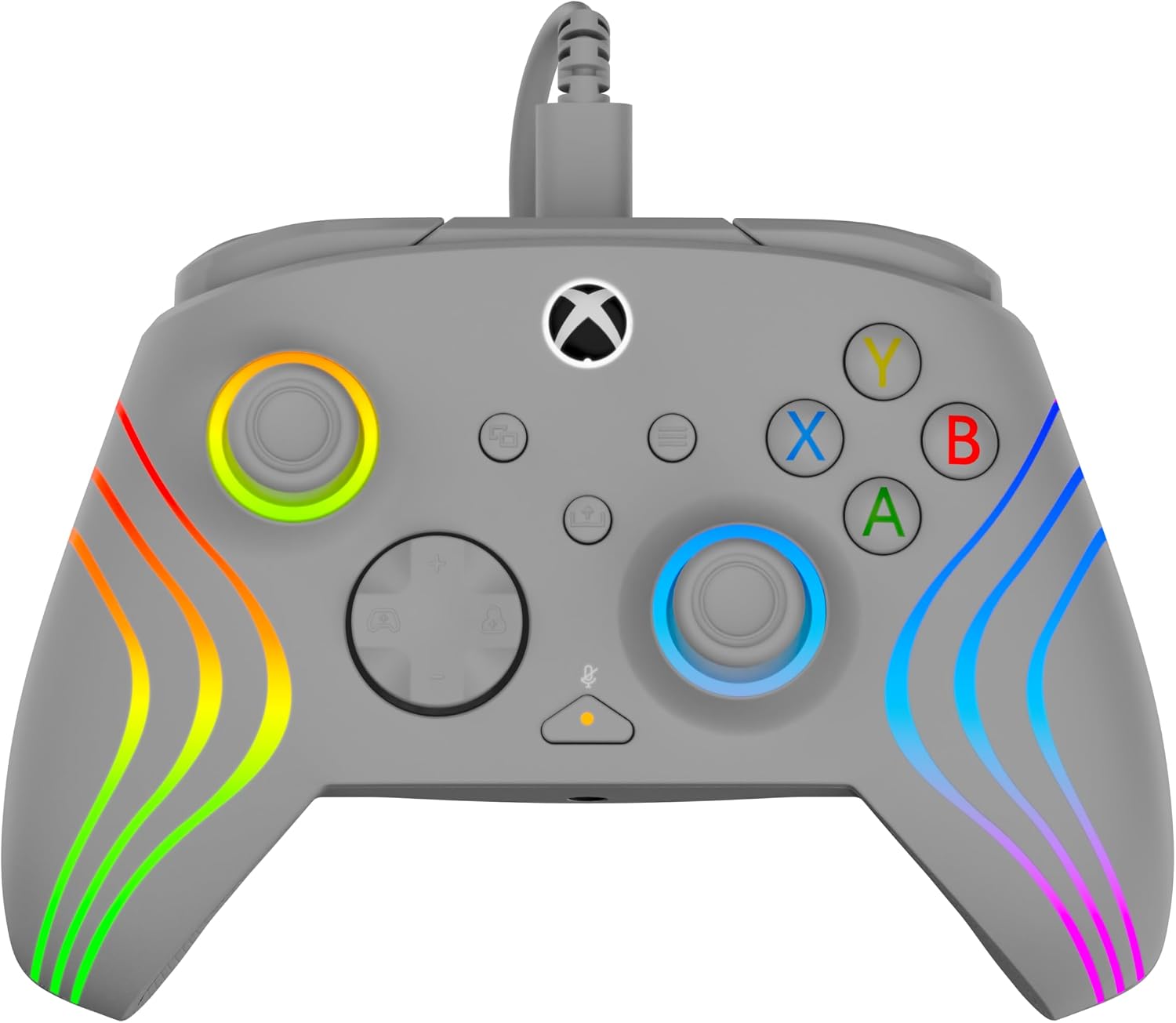 Detalle de TURTLE BEACH TBC-2002-85 Afterglow Wave 有線ゲームコントローラー グレー、背面ボタン・RGB搭載