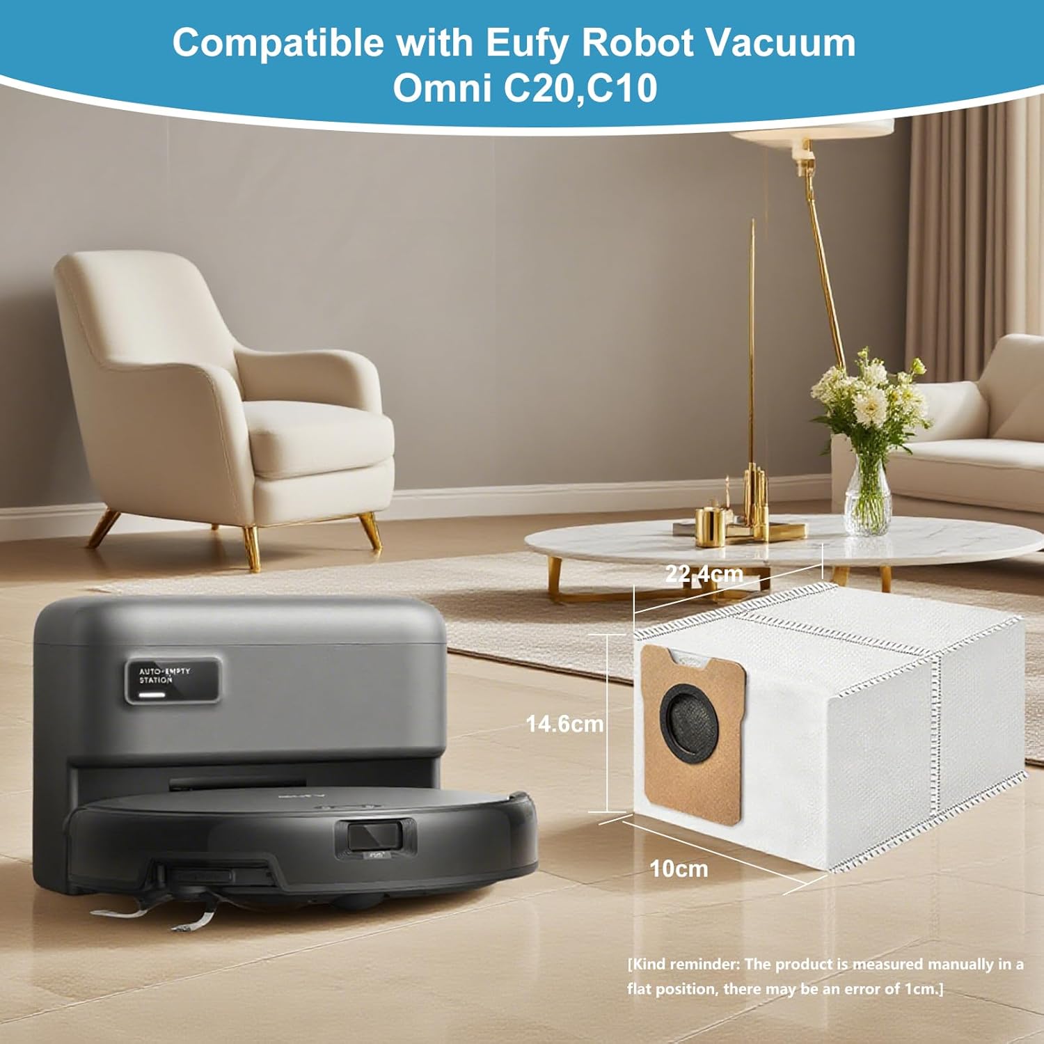 Thumbnail 1 de WAIKAS 6 Pack Dust Bags for Eufy Omni C20 & C10 Robot Vacuum Cleaners