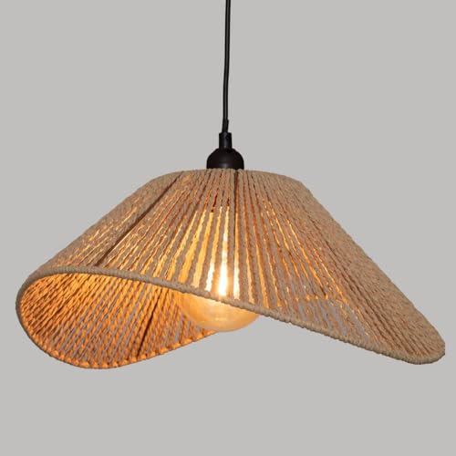 Thumbnail 1 de Atmosphera Suspension Myha Beige D45 cm — abat-jour en papier tressé, câble réglable