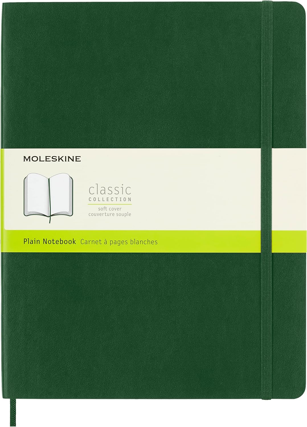 Moleskine Classic Notebook in Myrtle Green, XL with Plain Pages