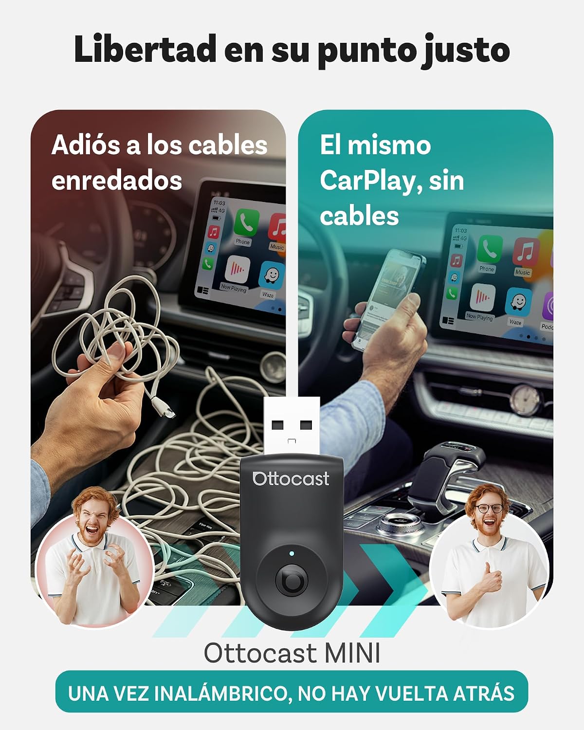 Thumbnail 4 de Ottocast Mini Flow adaptador CarPlay inalámbrico