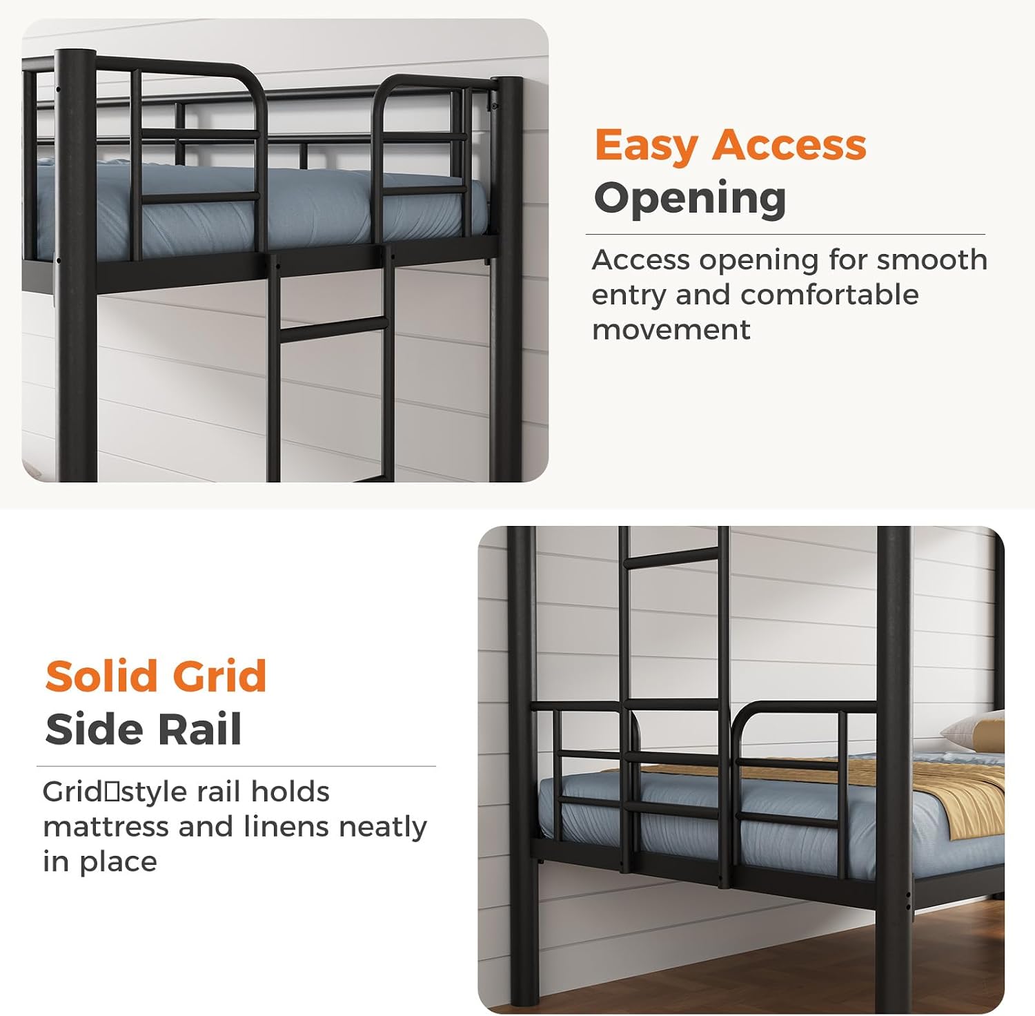 Thumbnail 6 de Sweetcrispy Twin-over-Twin Metal Bunk Bed