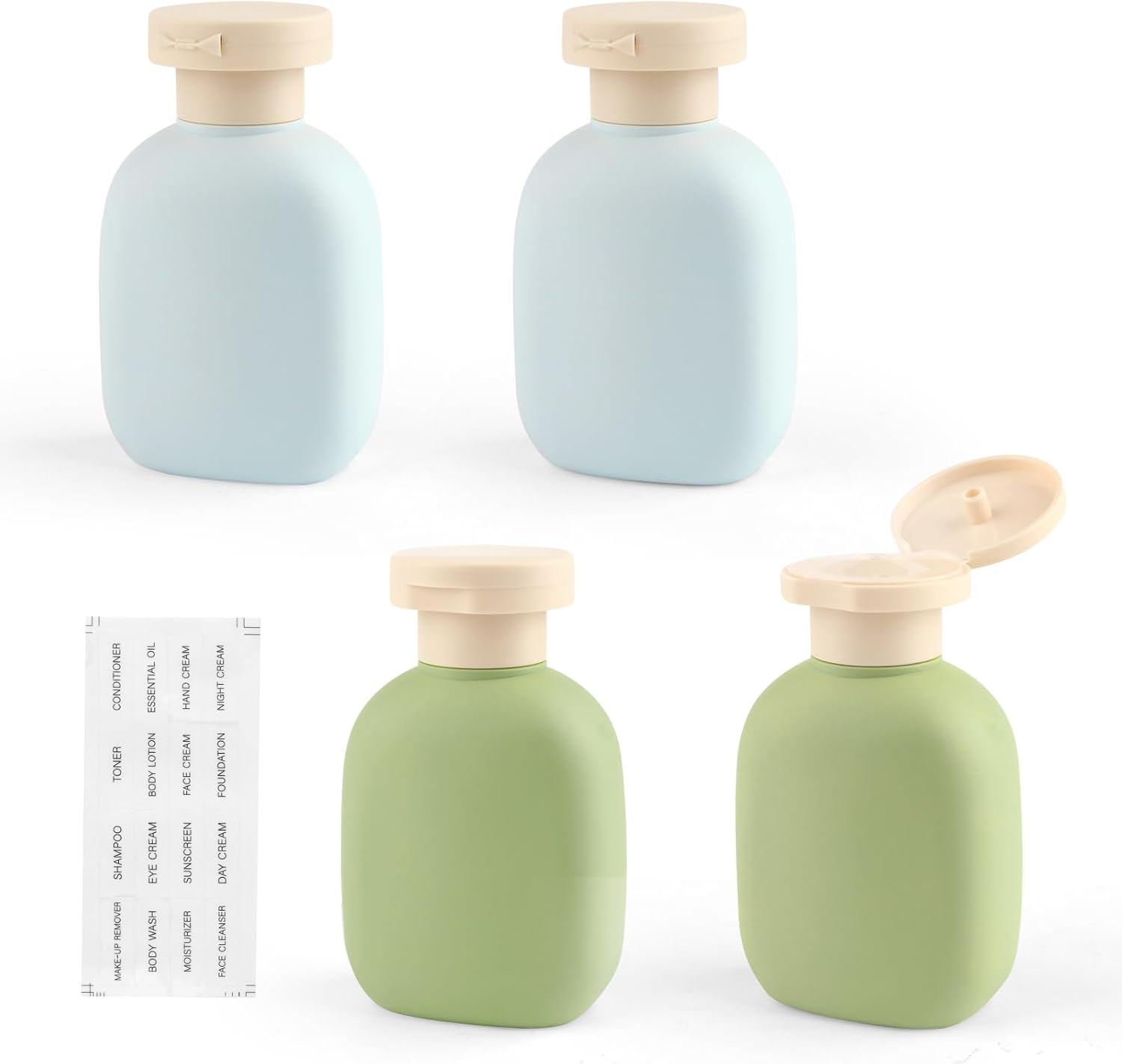 Detalle de YiJiuBa 4x100ml Reiseflaschen Set