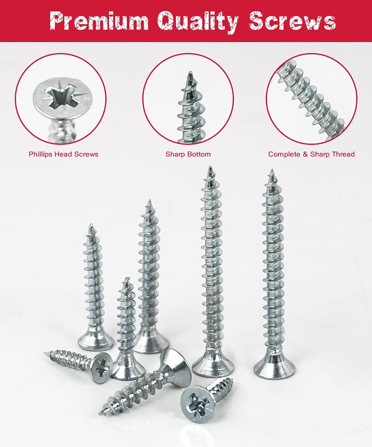Thumbnail 2 de Wood Screws Kit 360pcs