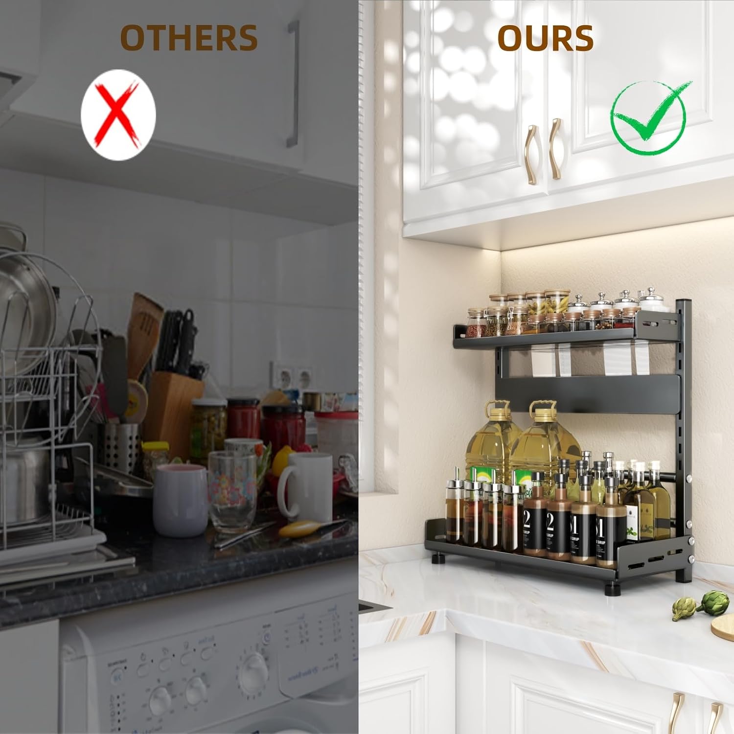 Thumbnail 4 de TRAYINDALY 2 Tier Spice Rack – Free Standing, Expandable & Space-Saving