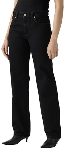 Detalle de Levi's 501 90's Donna — Jeans con vita media e vestibilità ampia in Rinsed Blacktop 31W/32L