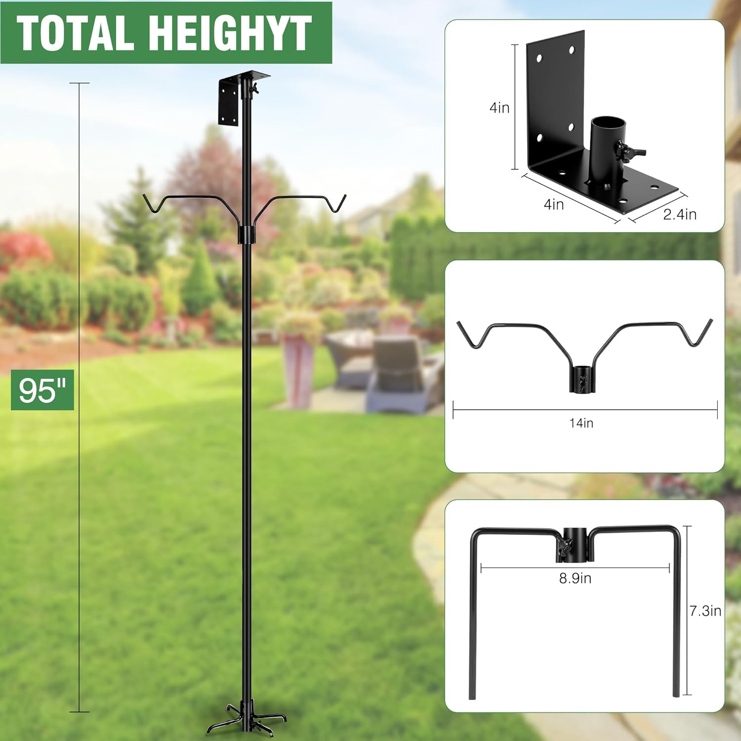 Detalle 2 de YINGYM 95 Inch Bird House Pole 🐦