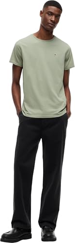 Detalle 2 de Tommy Jeans Uomo T-Shirt Maniche Corte Original Slim Fit in Cotone Nero | Taglio aderente e stile essenziale