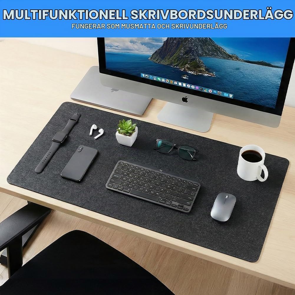 Thumbnail 4 de AUYAO 5527177 skrivbordsunderlägg i filt, 80 × 40 cm, halkfri undersida