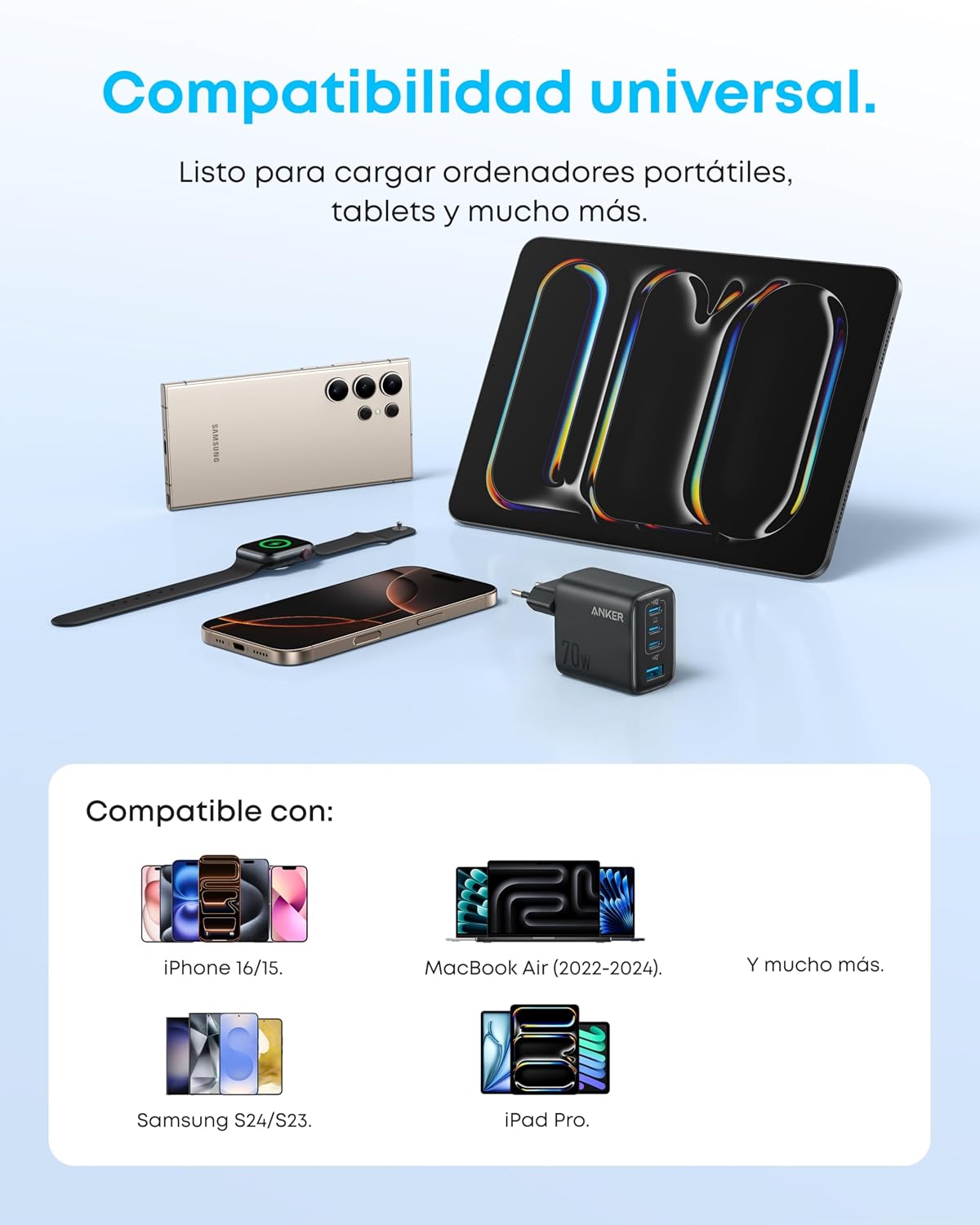 Thumbnail 6 de Anker Zolo Cargador USB C 70W