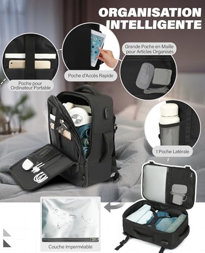 Thumbnail 3 de VANKEV Bagage Cabine 45x36x20 cm – Sac à Dos Voyage TSA Approuvé pour EasyJet