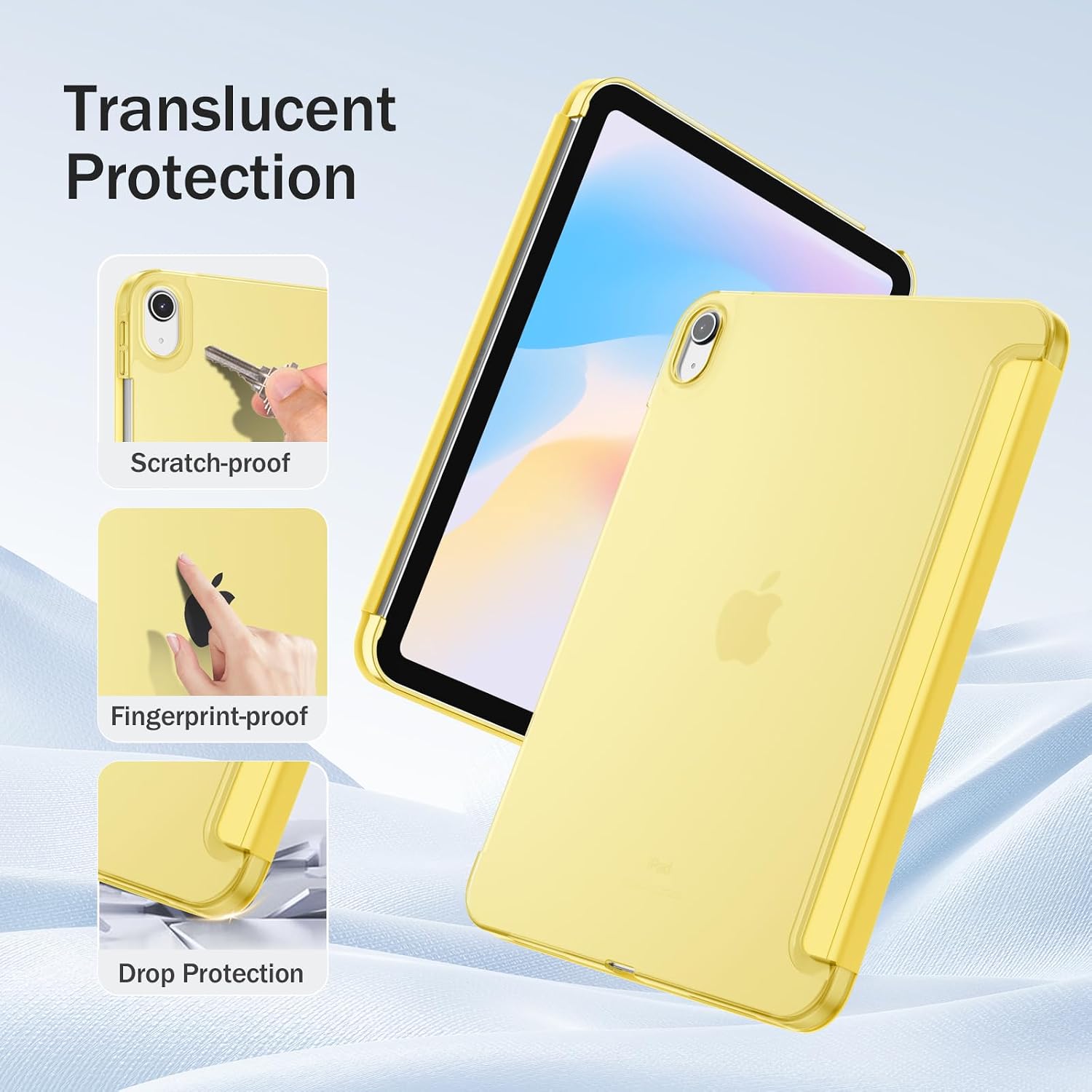 Thumbnail 2 de Maledan iPad A16 Case for 11th/10th Gen, Slim Translucent PC Back 💼